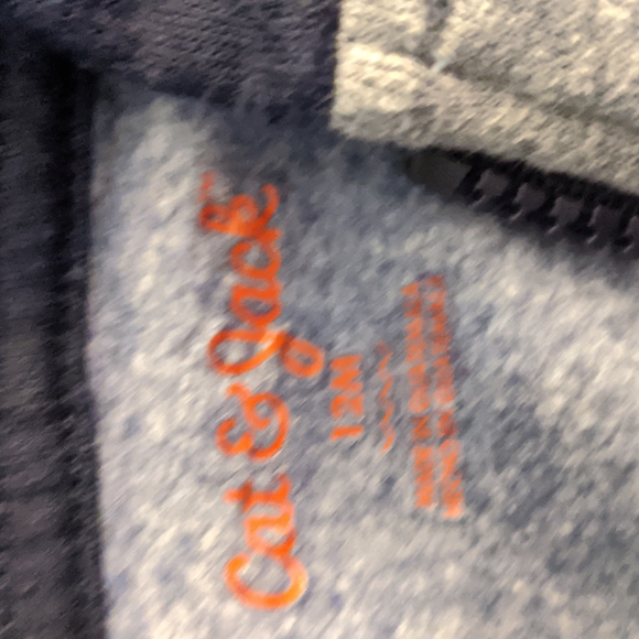 🐻 12 months Cat and Jack fleece hoodie - Picture 3 of 4